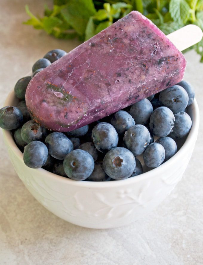 Blueberry Mint Paleo Popsicles | A Happy Food Dance