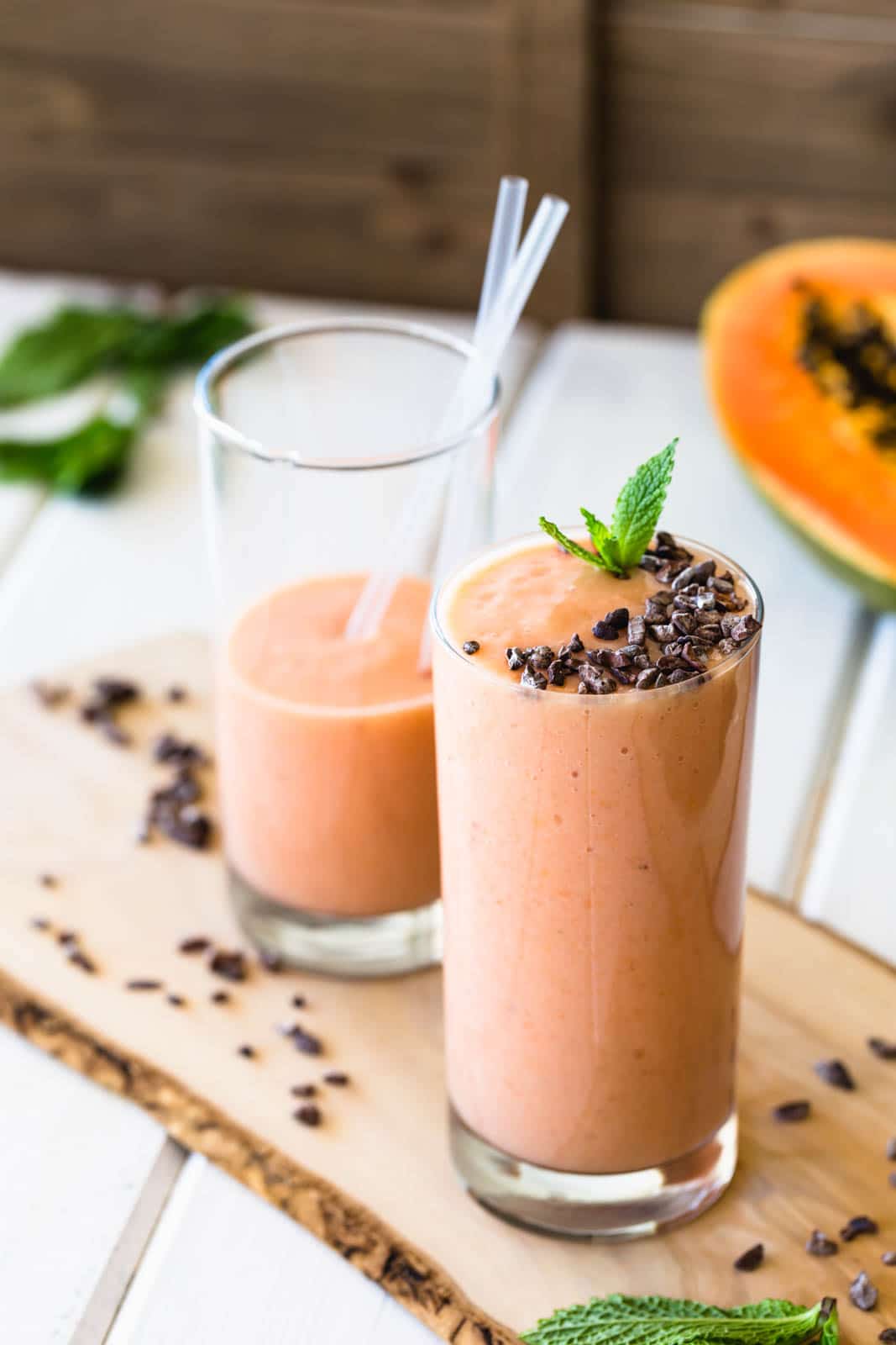 Papaya Milkshake #vegan #smoothie stasytastycorner.com