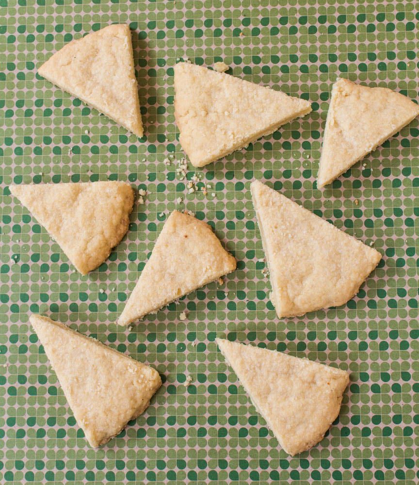 Shortbread triangles