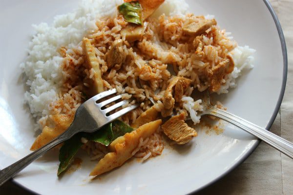 Chicken curry with bamboo shoot 8