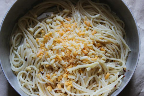 Lazy cheesy spaghetti 5