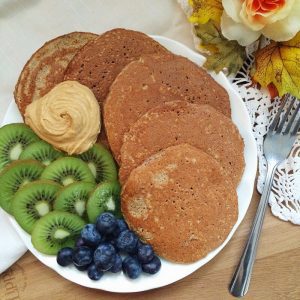 High Fiber Maca Cinnamon Flax Pancakes [Grain Free]