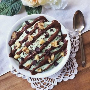 Minty Chocolate Chip Cookie Mousse [Gluten + Grain Free, Vegan]