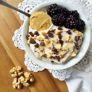 Caramel Cookie Dough Tofu Mousse [Gluten Free + Vegan]