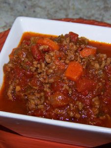 Paleo Dinner: Spicy Meaty Chili
