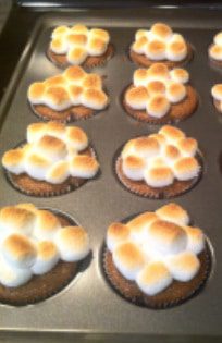 Sweet Potato Pie Cupcakes with Marshmallow tops