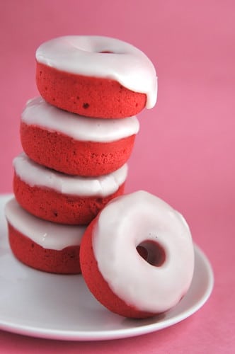 Baked Red Velvet Donuts