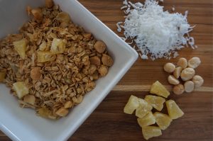 Pineapple, Coconut and Macadamia Nut Granola