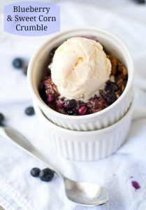 blueberry and sweet corn crumble