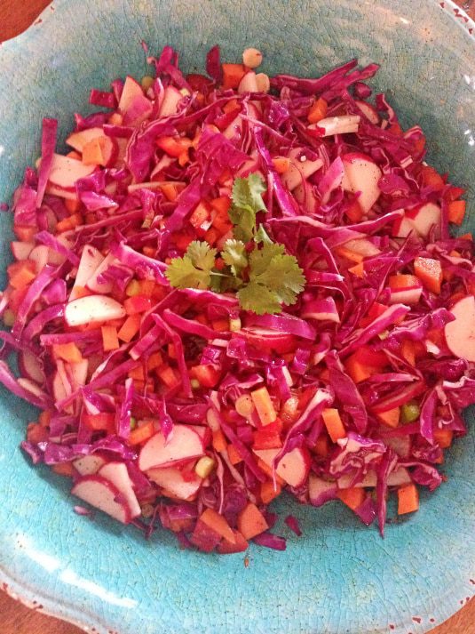 Cumin-Honey Radish Slaw