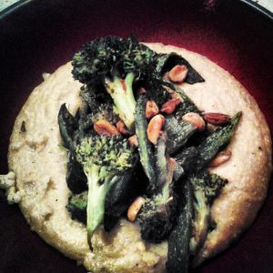 Mexican-style Veggies with Cheesy Grits (Vegan)