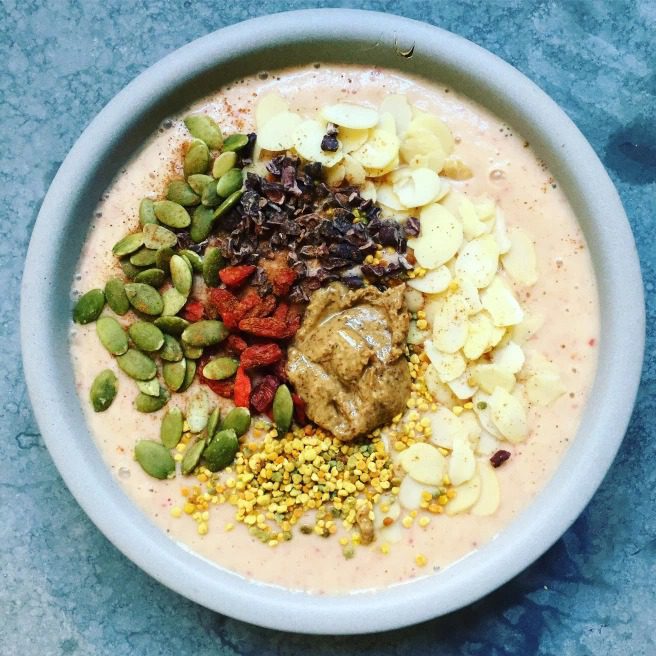 Apple and Peach Smoothie Bowl