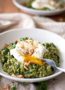 Oven Risotto with kale pesto