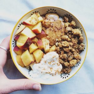 Peach Cobbler Porridge