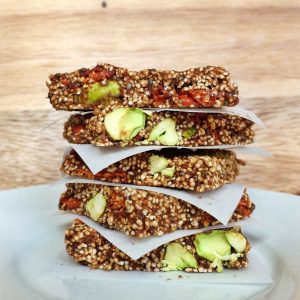 Raw Cacao, Pistachio & Goji Energy Bars [Vegan + Gluten Free]