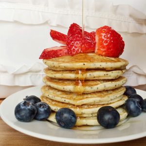 Lemon Poppyseed Pancakes [Vegan + Gluten Free]