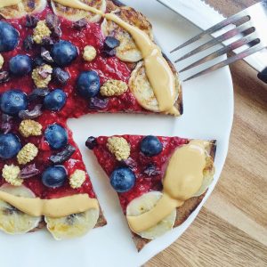 Sweet Cacao Maca Breakfast Pizza