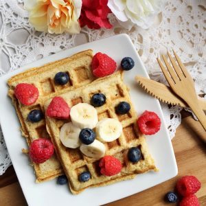 Basic Vanilla Coconut Flour Waffles [Gluten Free]