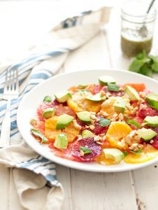 winter citrus salad with poppy seed dressing