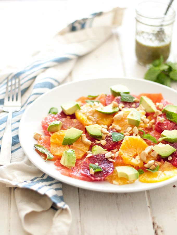 winter citrus salad with poppy seed dressing