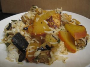 Eggplant-Beet Fried Rice