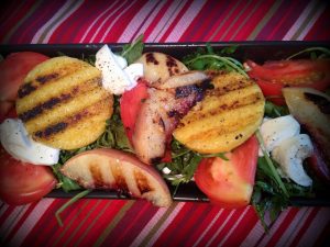 A Summer Salad: Starring Grilled Peaches And Polenta
