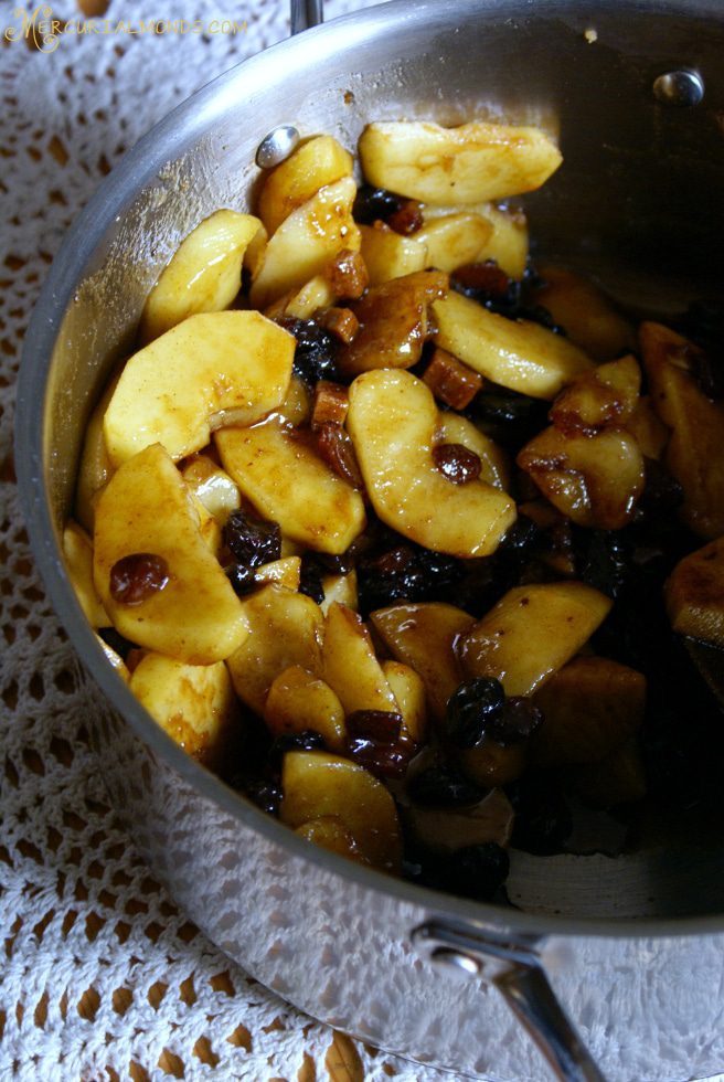 Luscious apple pie filling