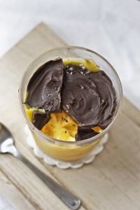 Mango Sorbet With Chocolate