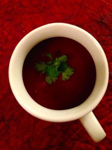 Roasted Beetroot And Garlic Soup