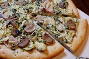 Vegan Spinach Artichoke Pizza