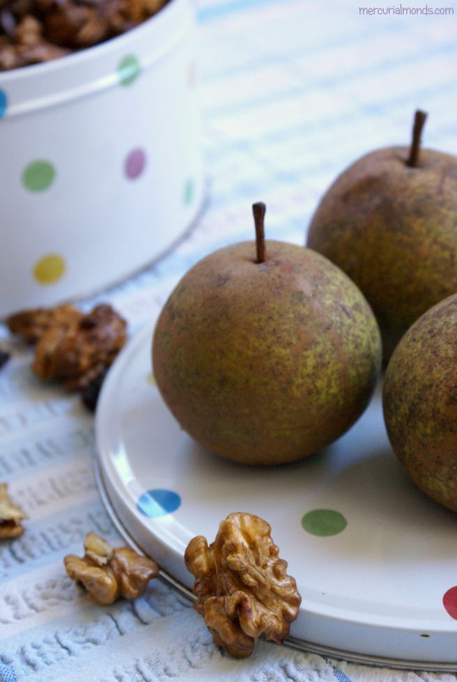 Pear walnut oat bars