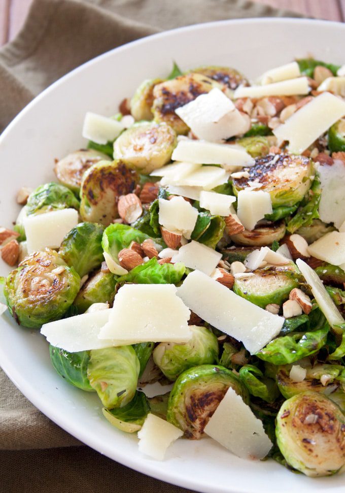 Almond and Pecorino Brussels Sprouts