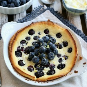 Baby Dutch Babies With Blueberries & Lemon Sugar