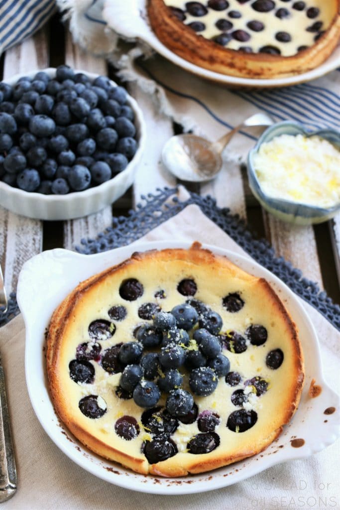 Baby Dutch Babies with Blueberries & Lemon Sugar | A Salad For All Seasons