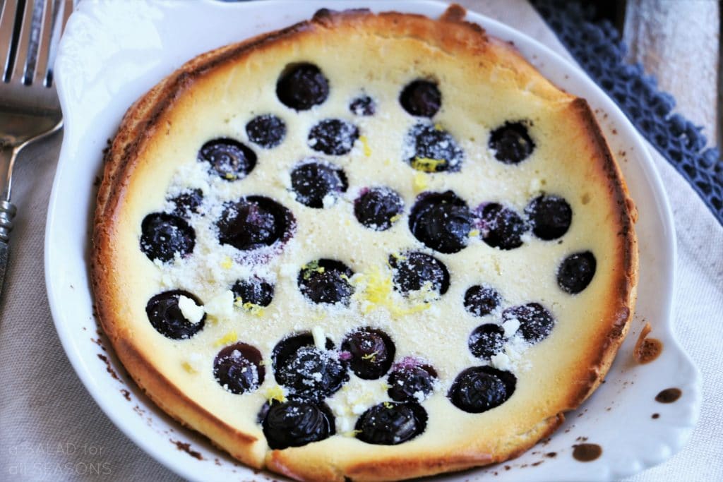 Baby Dutch Babies with Blueberries & Lemon Sugar | A Salad For All Seasons