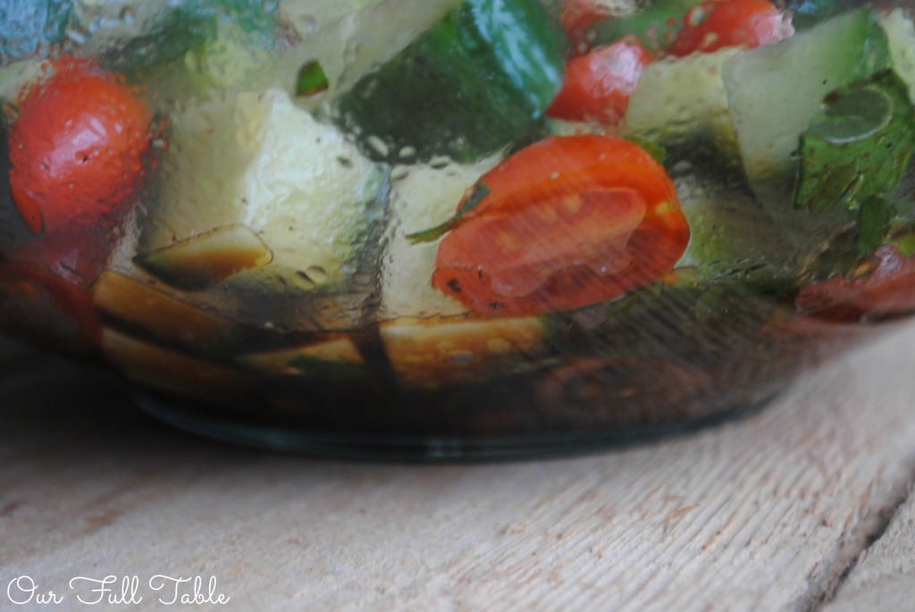 Balsamic Cucumber & Tomato Salad - @ourfulltable