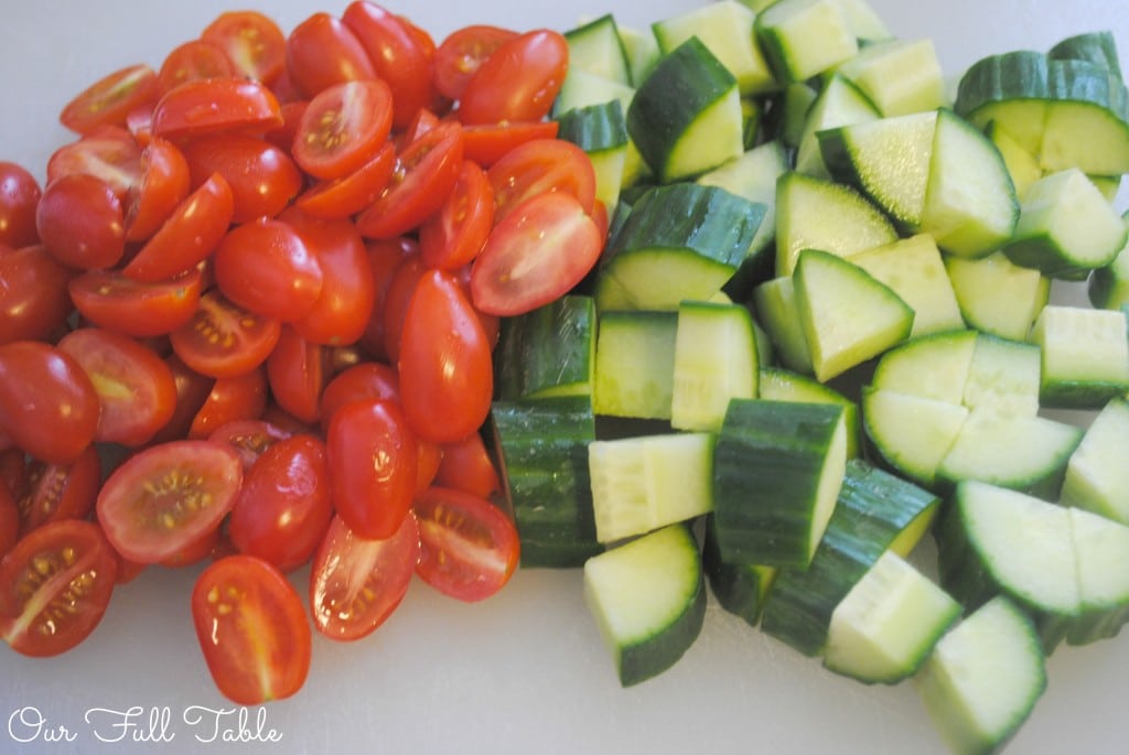 Balsamic Cucumber & Tomato Salad - @ourfulltable