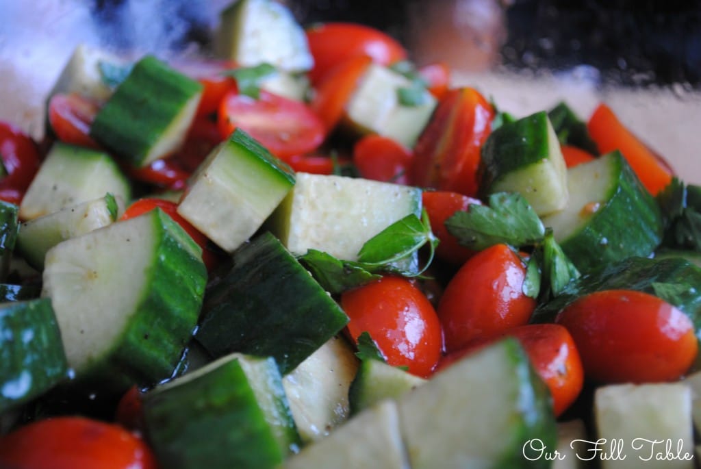 Balsamic Cucumber & Tomato Salad - Our Full Table
