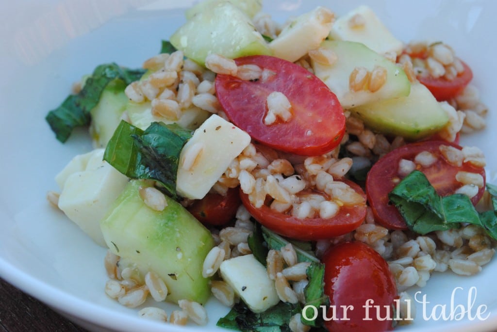 Caprese Farro Salad - Our Full Table