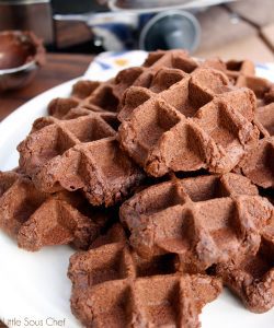 Chocolate Waffle Turtle Cookies