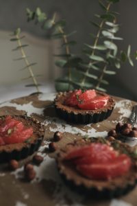 Dark Chocolate And Grapefruit Tarts