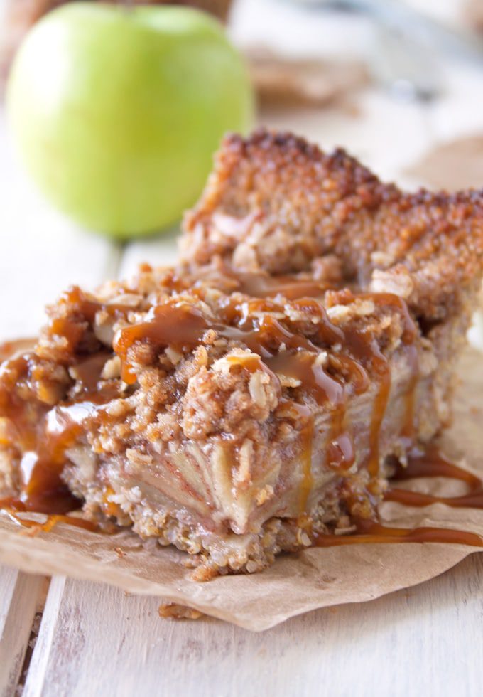 Deep Dish Apple Pie Bars with Quinoa Crust
