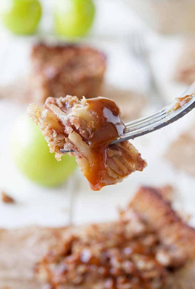 Deep Dish Apple Pie Bars with Quinoa Crust