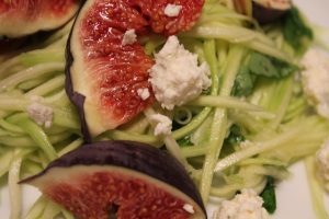 Zucchini Spaghetti With Figs And Confetti