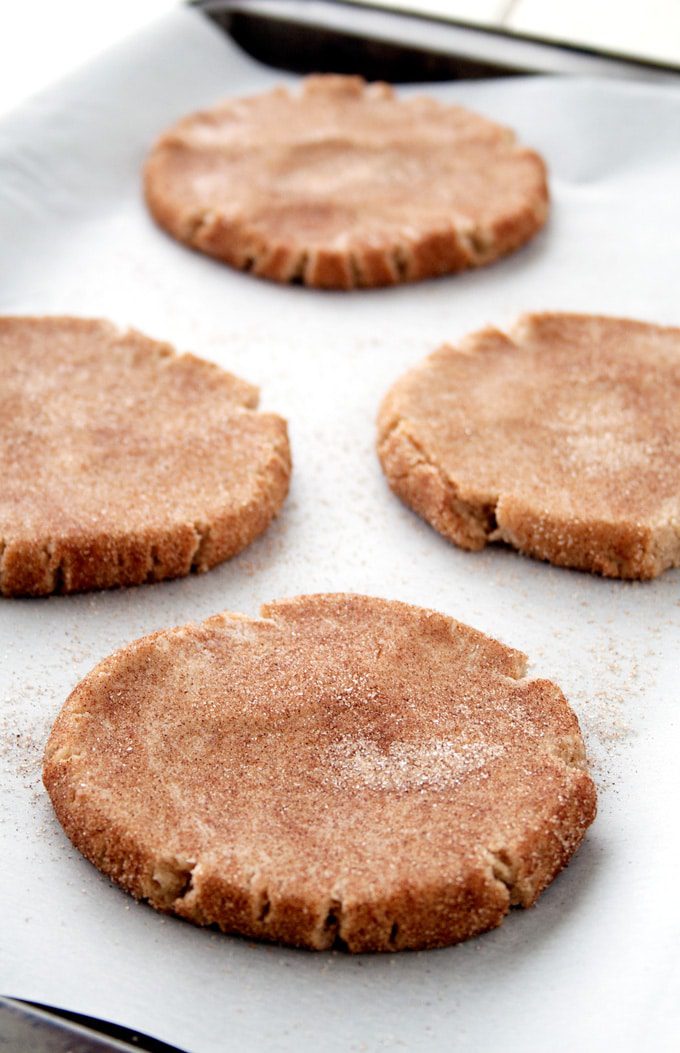 Giant Snickerdoodle Cookies - soft on the inside with buttery crisp edges, all coasted in sweet cinnamon and sugar