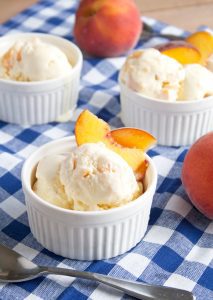 Homemade Peach Ice Cream