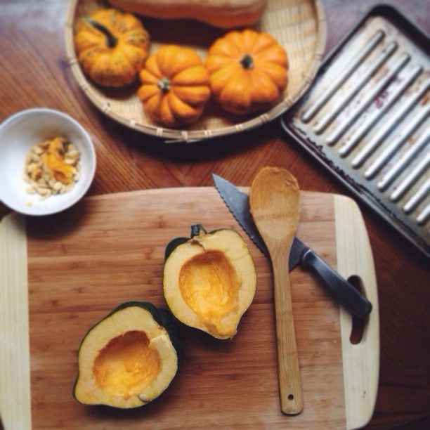 Thyme Quinoa stuffed Acorn Squash