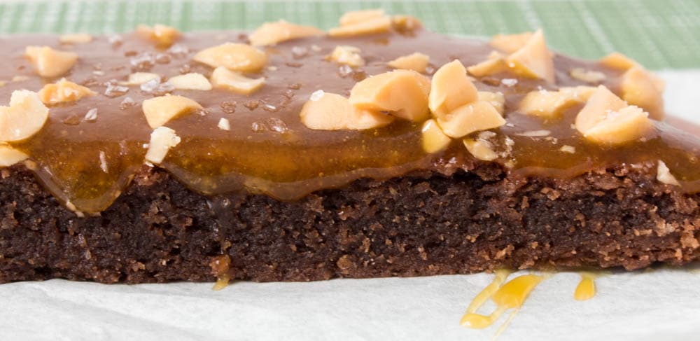 Vegan Chocolate Shortbread With Salted Caramel And Nuts