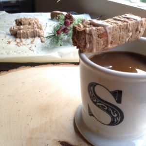 Chai Biscotti w/cinnamon vanilla glaze