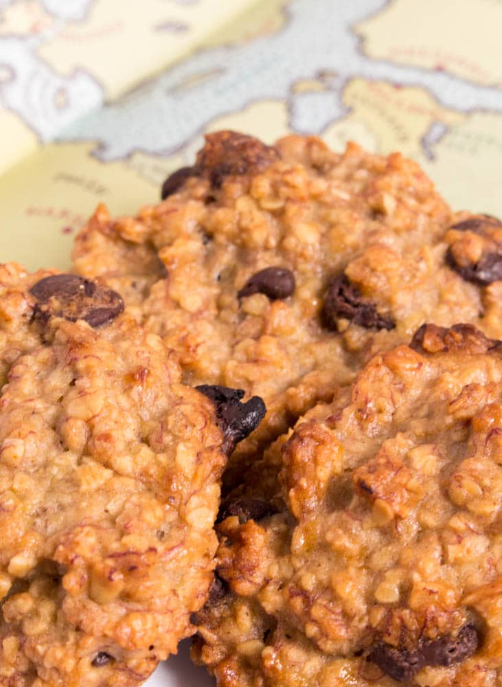 oat and chocolate chip cookies